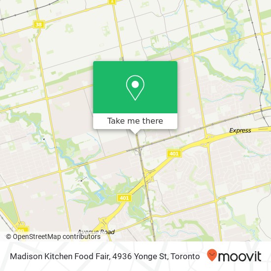 Madison Kitchen Food Fair, 4936 Yonge St map