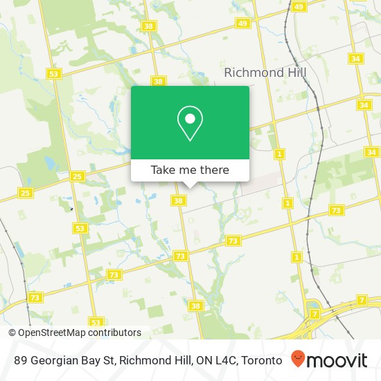 89 Georgian Bay St, Richmond Hill, ON L4C map