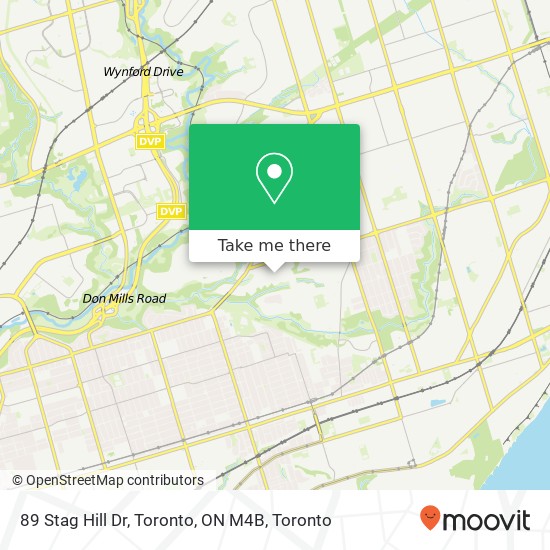 89 Stag Hill Dr, Toronto, ON M4B map