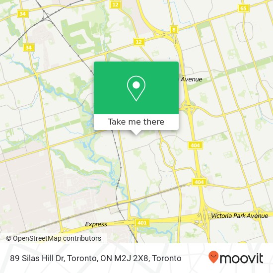 89 Silas Hill Dr, Toronto, ON M2J 2X8 map