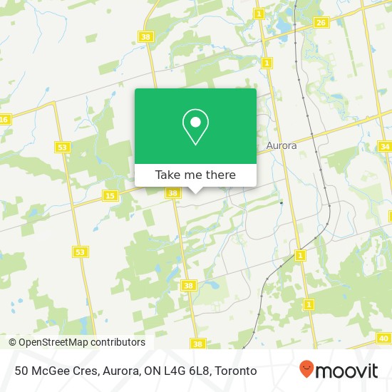 50 McGee Cres, Aurora, ON L4G 6L8 map