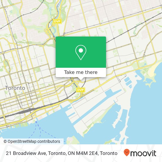21 Broadview Ave, Toronto, ON M4M 2E4 map