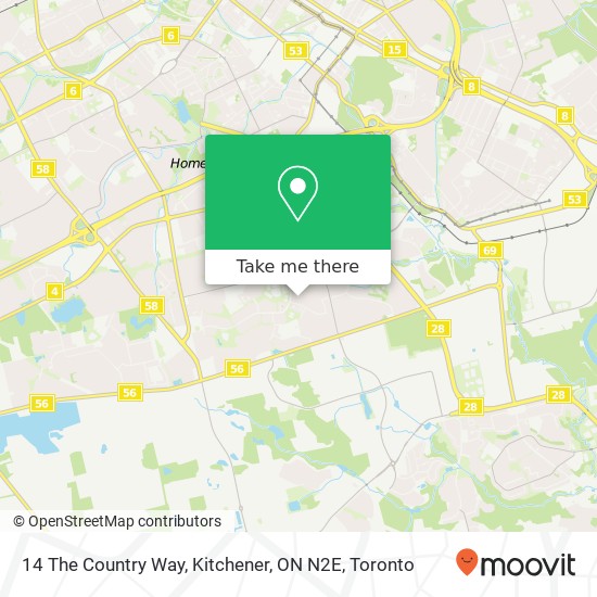 14 The Country Way, Kitchener, ON N2E map