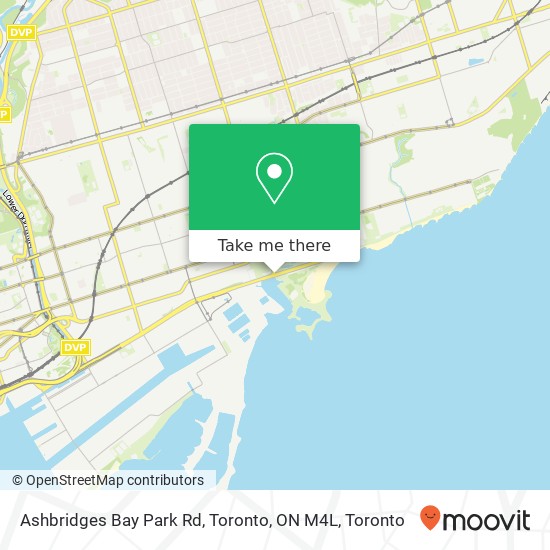 Ashbridges Bay Park Rd, Toronto, ON M4L map