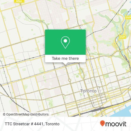 TTC   Streetcar  # 4441 map