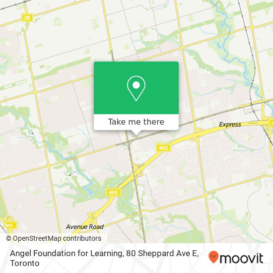 Angel Foundation for Learning, 80 Sheppard Ave E map