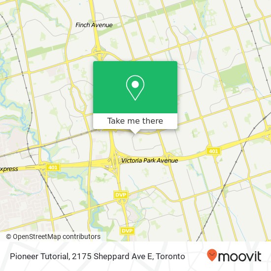 Pioneer Tutorial, 2175 Sheppard Ave E map