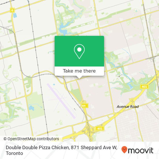 Double Double Pizza Chicken, 871 Sheppard Ave W map