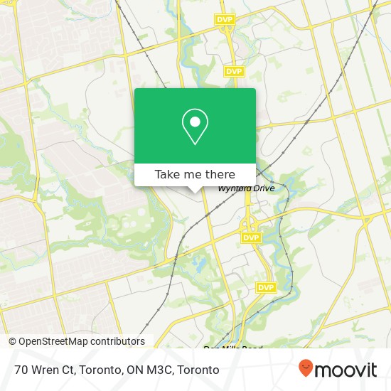 70 Wren Ct, Toronto, ON M3C map