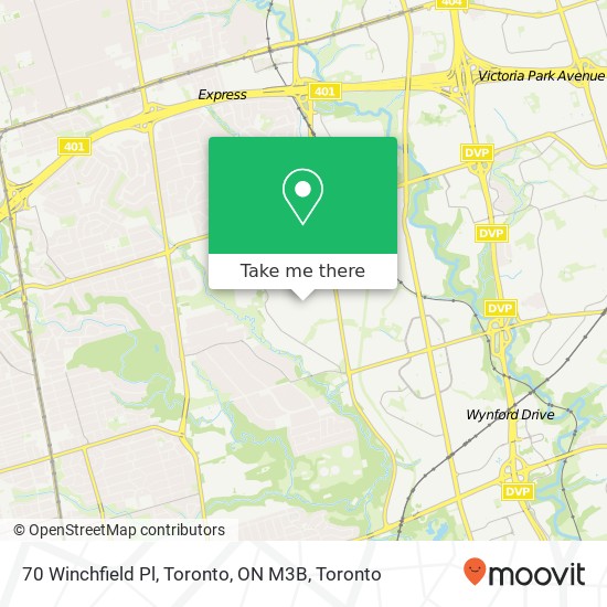 70 Winchfield Pl, Toronto, ON M3B map