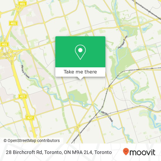 28 Birchcroft Rd, Toronto, ON M9A 2L4 map