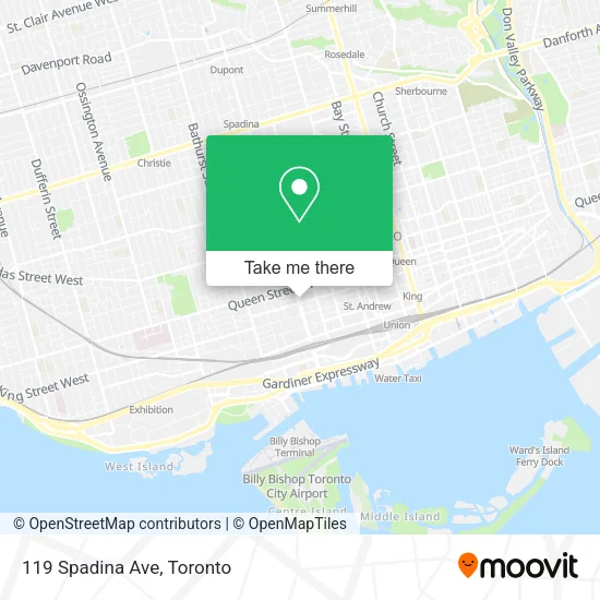 119 Spadina Ave map
