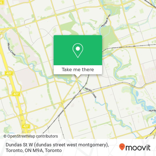 Dundas St W (dundas street west montgomery), Toronto, ON M9A map