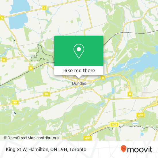 King St W, Hamilton, ON L9H map