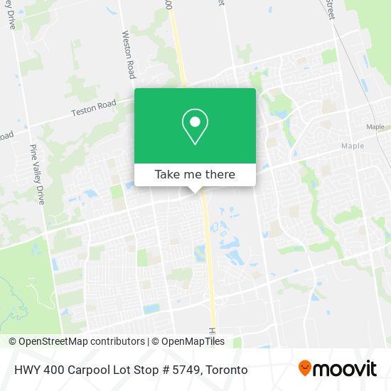 HWY 400 Carpool Lot Stop # 5749 map