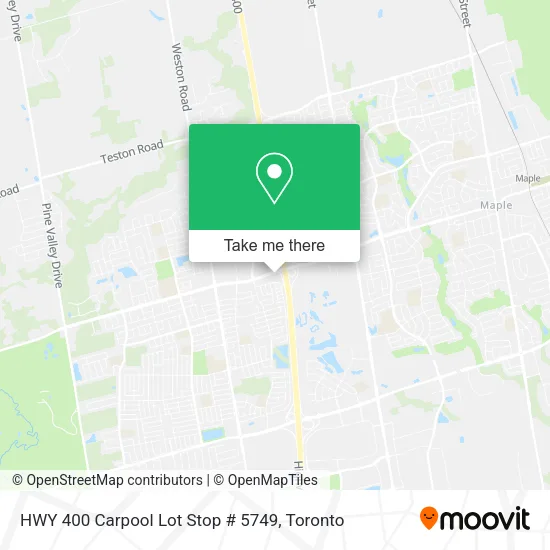 HWY 400 Carpool Lot Stop # 5749 plan