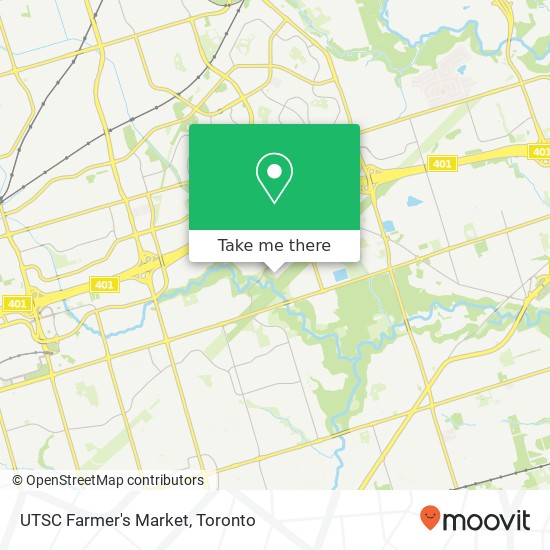 UTSC Farmer's Market map