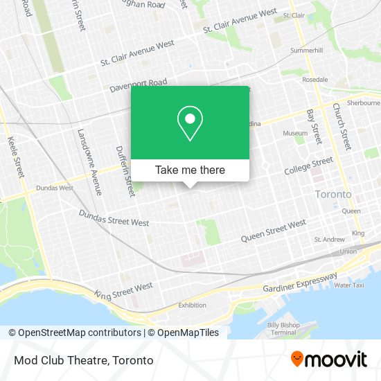 Mod Club Theatre map