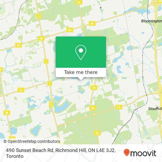 490 Sunset Beach Rd, Richmond Hill, ON L4E 3J2 map