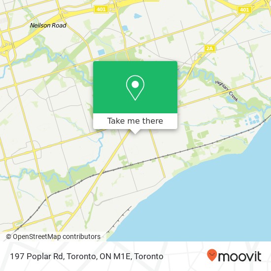 197 Poplar Rd, Toronto, ON M1E map