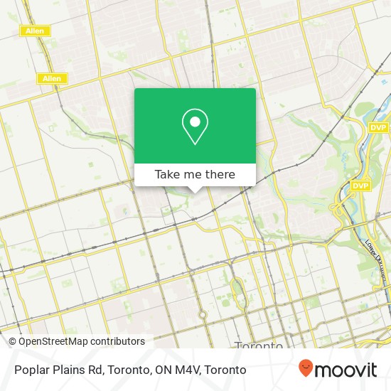 Poplar Plains Rd, Toronto, ON M4V plan