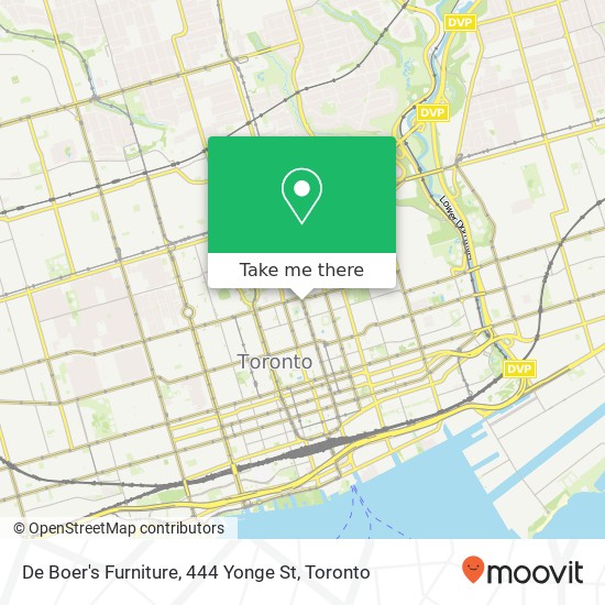 De Boer's Furniture, 444 Yonge St map