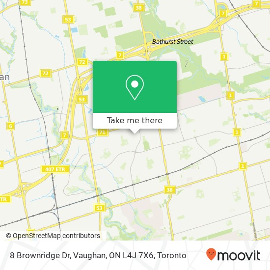 8 Brownridge Dr, Vaughan, ON L4J 7X6 map