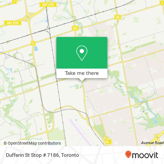 Dufferin St Stop # 7186 map