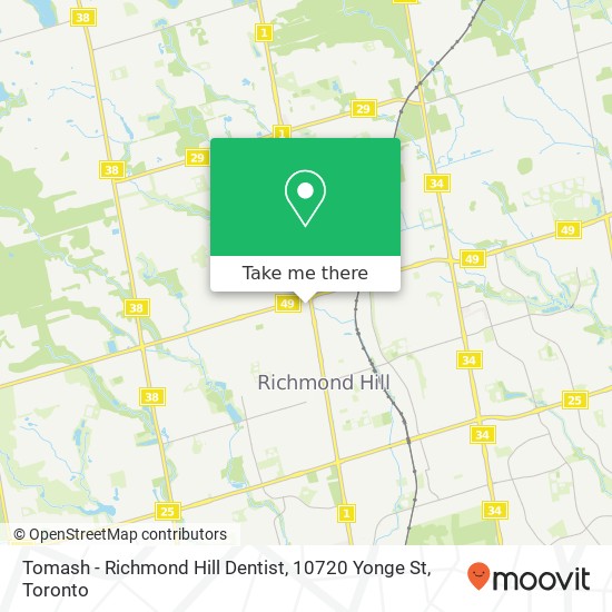 Tomash - Richmond Hill Dentist, 10720 Yonge St map