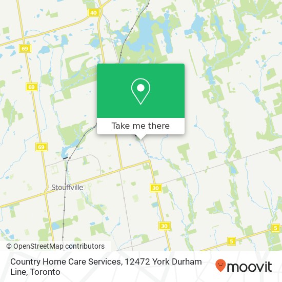 Country Home Care Services, 12472 York Durham Line map