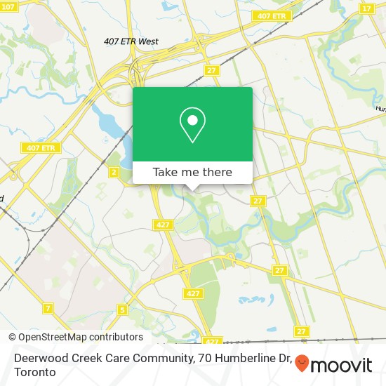 Deerwood Creek Care Community, 70 Humberline Dr map