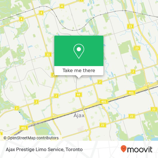 Ajax Prestige Limo Service map