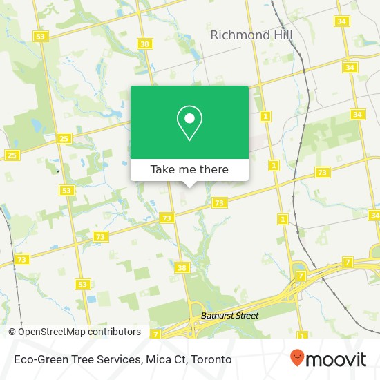Eco-Green Tree Services, Mica Ct map
