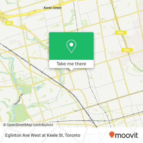 Eglinton Ave West at Keele St map