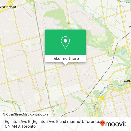Eglinton Ave E (Eglinton Ave E and marmot), Toronto, ON M4S plan