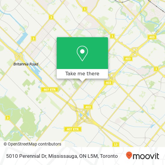 5010 Perennial Dr, Mississauga, ON L5M map