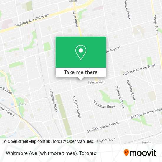 Whitmore Ave (whitmore times) map