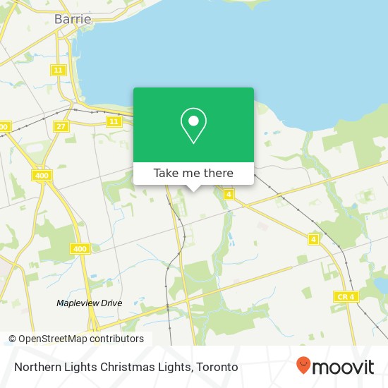 Northern Lights Christmas Lights map