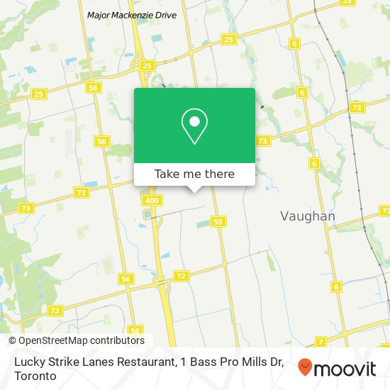 Lucky Strike Lanes Restaurant, 1 Bass Pro Mills Dr map