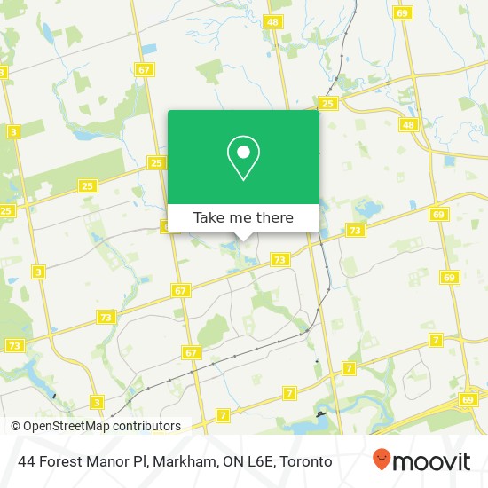 44 Forest Manor Pl, Markham, ON L6E map