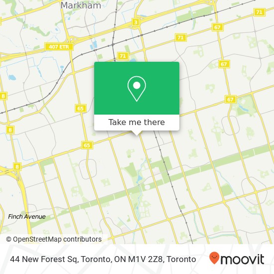 44 New Forest Sq, Toronto, ON M1V 2Z8 map