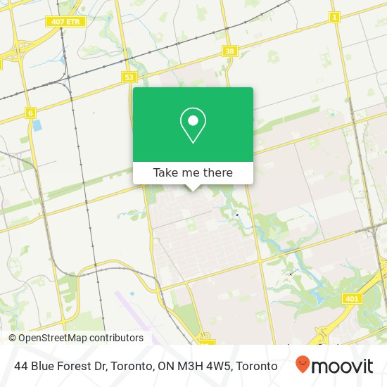 44 Blue Forest Dr, Toronto, ON M3H 4W5 map