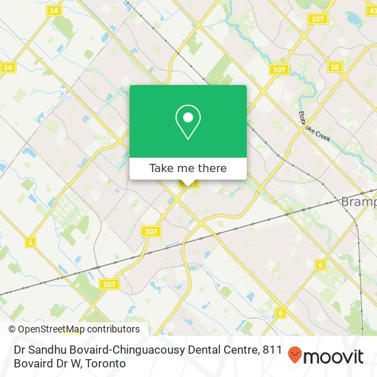 Dr Sandhu Bovaird-Chinguacousy Dental Centre, 811 Bovaird Dr W map