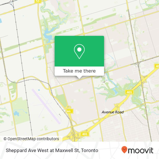 Sheppard Ave West at Maxwell St map