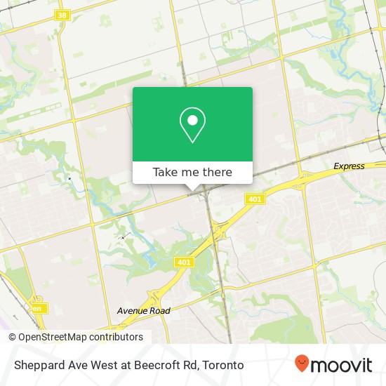 Sheppard Ave West at Beecroft Rd map