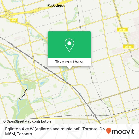 Eglinton Ave W (eglinton and municipal), Toronto, ON M6M map