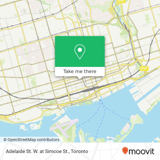 Adelaide St. W. at Simcoe St. map