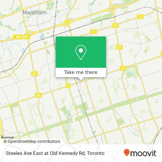 Steeles Ave East at Old Kennedy Rd map