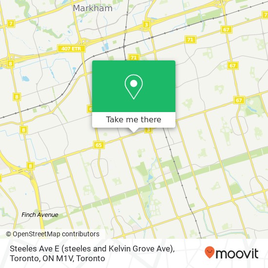 Steeles Ave E (steeles and Kelvin Grove Ave), Toronto, ON M1V map