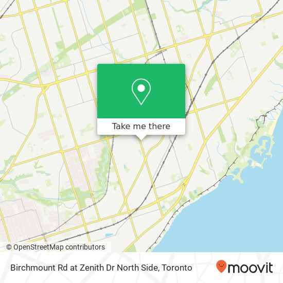 Birchmount Rd at Zenith Dr North Side map